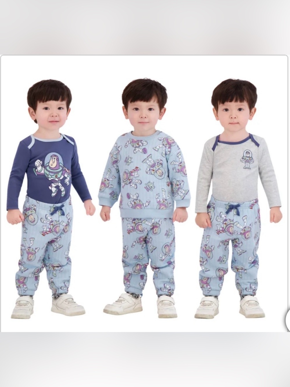 Disney Boys Light Blue and Navy Buzz Lightyear Matching Set size 18M